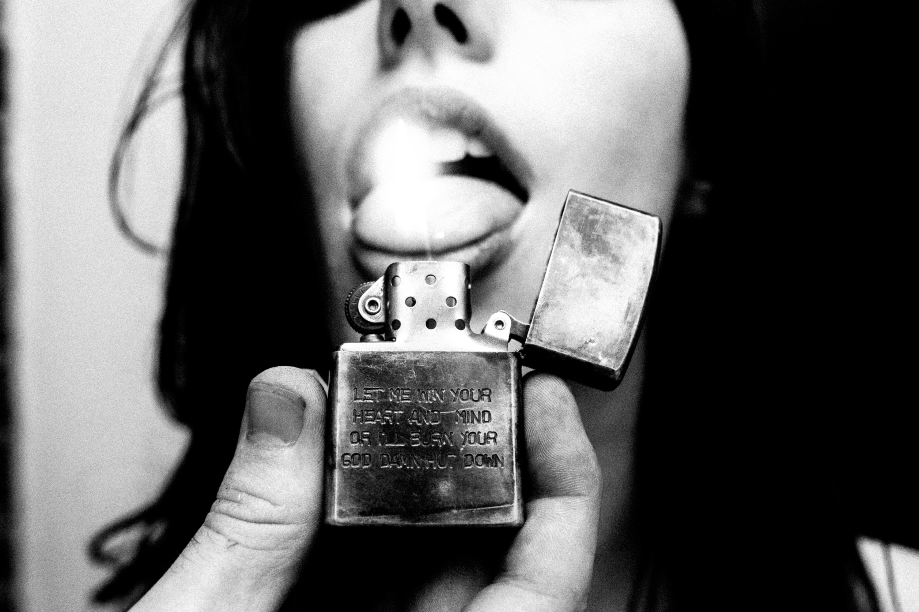 Anthea Page Zippo Ligher Soho New York City NYC Black and White