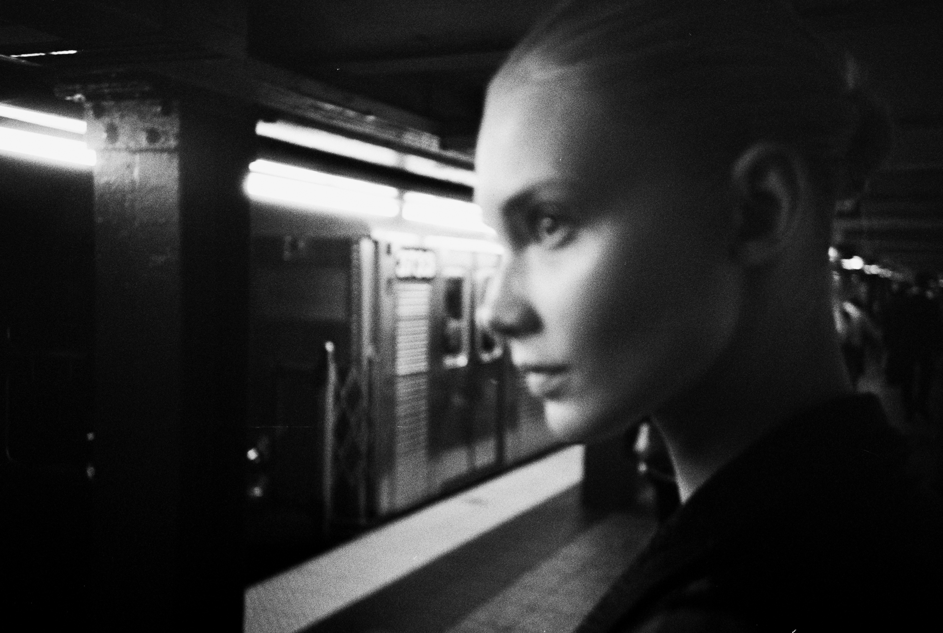 Daria Zhemkova New York City Subway NYC Black and White