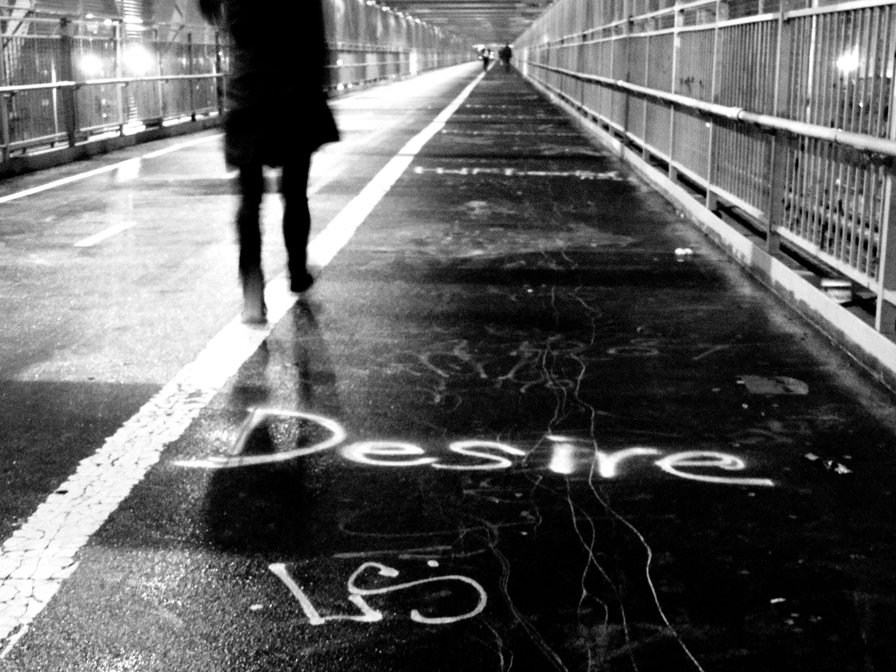 Desire WilliamsBurg Bridge Lower East Side New York City NYC Black and White